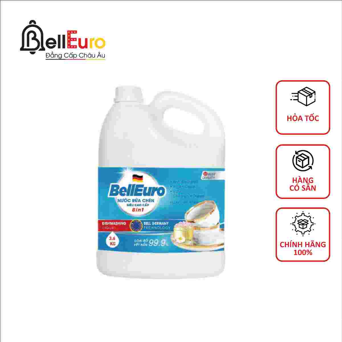 Nước Rửa Chén Bell Euro Trà Xanh 3,6kg